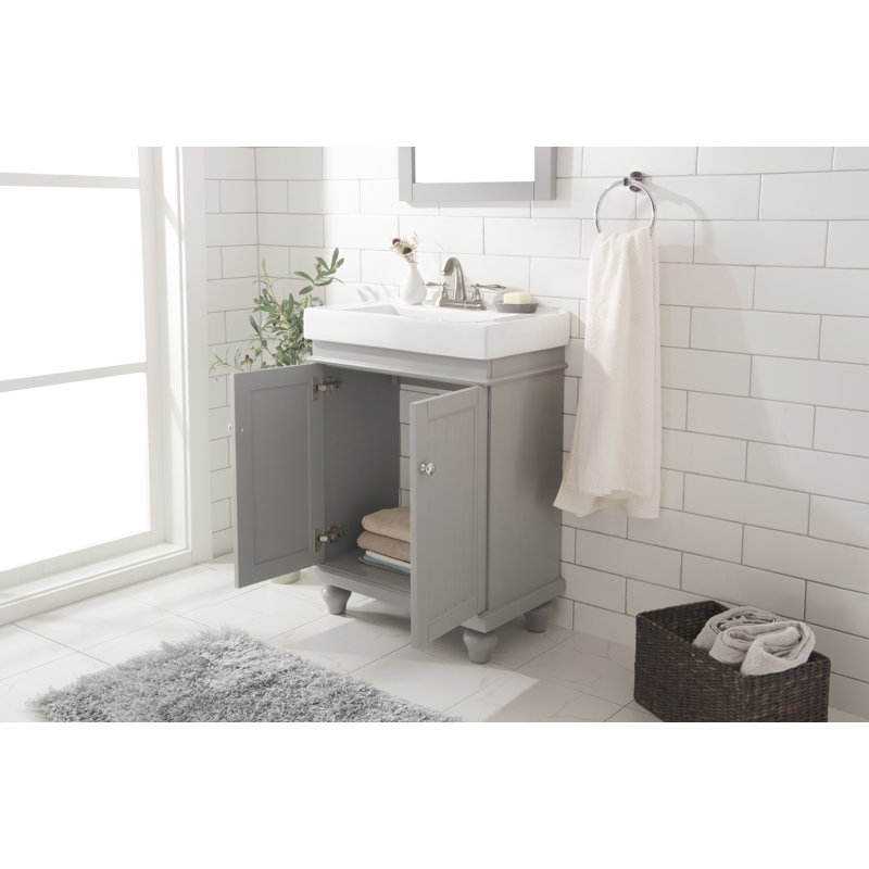 Highland Dunes Gruber 24'' Freestanding Single Bathroom Vanity with